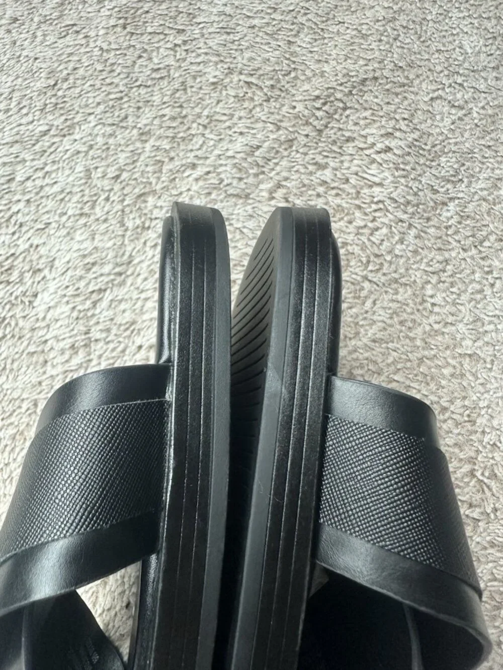 Guess Mens Size 13 Sandals Slides Slip On Shoes Black New